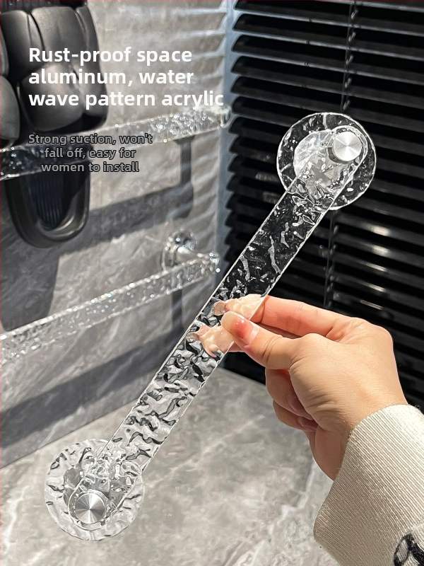 Vannitoa susside riiul seinale imava paigaldusega, plastikust, üks korrus, kerge luksusstiil.