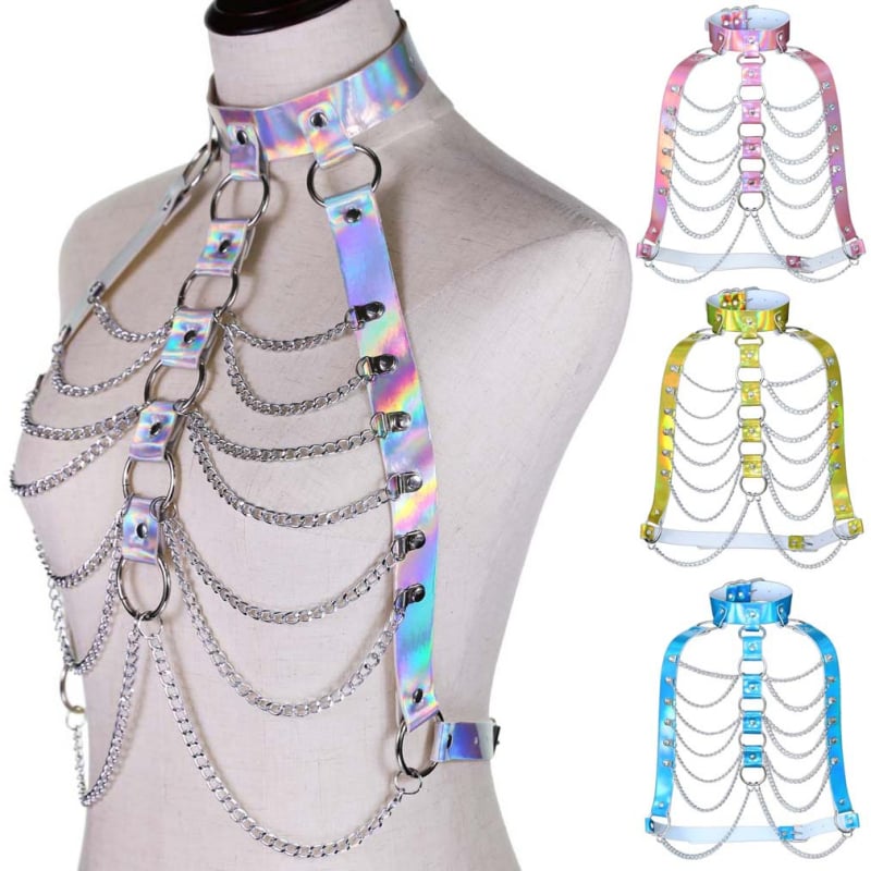 Punk Gothic bondage tijelo lanac, materijal Cortex, podesiva duljina, unisex, odrasli, brend NACI ornaments