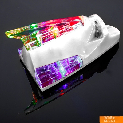 Automašīnas LED brīdinājuma gaisma aizmugures sadursmēm ar saules enerģijas antenu haizivju fin formā, līmējamais montāžas veids, 12V, 12A, ilgs kalpošanas laiks