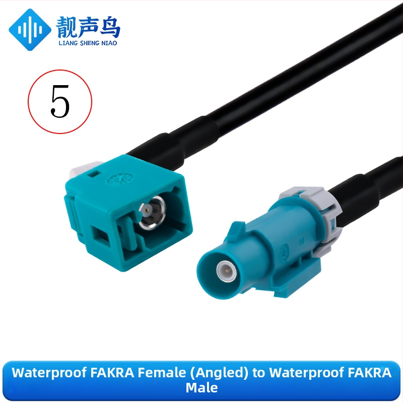 Fakra vodotesné RF koaxiálne káble RG58, viacvláknové, s mužskými a ženskými konektormi, pre vozidlá, Fakra-JK