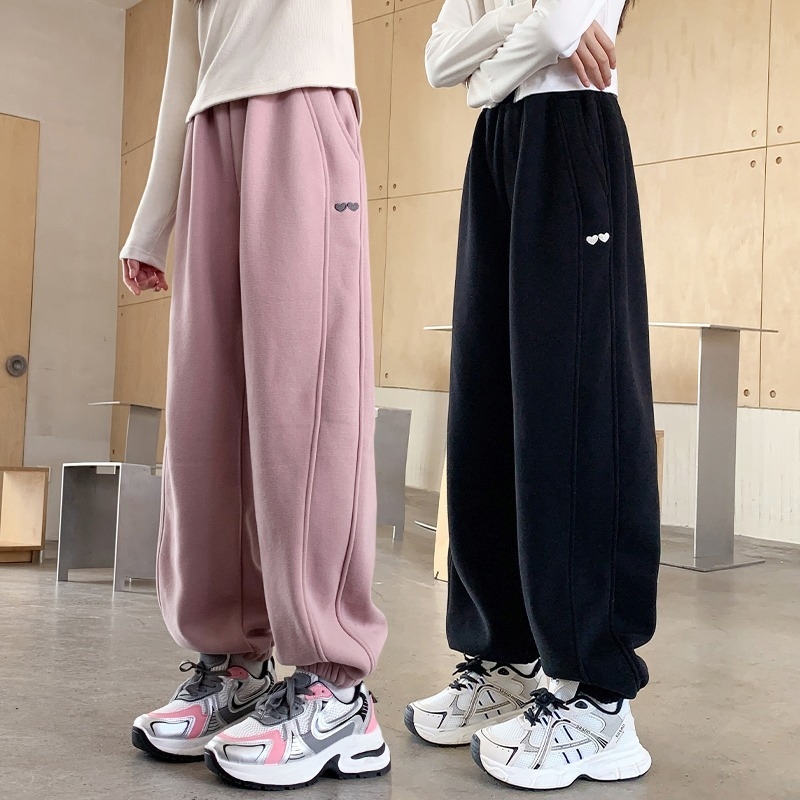Dječje hlače s flis unutarnjom podstavom, casual stil, poliester, elastični pojas, za zimu, proljeće i jesen.