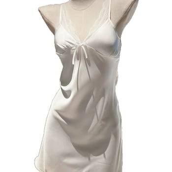 Νυχτικό από ice silk, Sling στυλ, Πολυεστέρας, Λεπτό ύφασμα, V-Neck