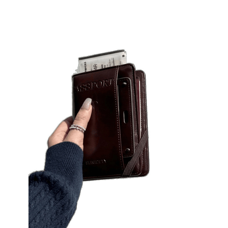 Zaštitna torbica za putovnicu i dokumente s funkcijom zaštite od krađe, unisex, vanjska poliester tkanina, unutarnja PU podstava, retro zatvarač