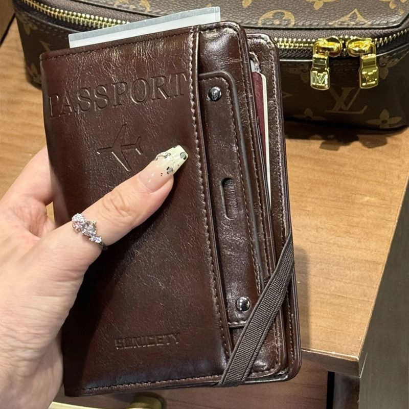 Zaštitna torbica za putovnicu i dokumente s funkcijom zaštite od krađe, unisex, vanjska poliester tkanina, unutarnja PU podstava, retro zatvarač