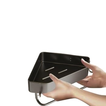 Raft de baie de colț montat pe perete, din plastic perforat, trei niveluri, stil Nordic, certificat CE, încărcare 1–3 kg