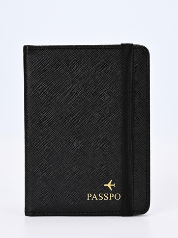 Θήκη διαβατηρίου – PU δέρμα, μονόχρωμο σχέδιο, unisex, άνοιξη 2025, στυλ Business Elite