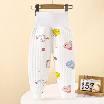 Bērnu kokvilnas siltās bikses, unisex, augsta vidukļa, ziemas lietošanai, 1–3 gadi, 99% kokvilna