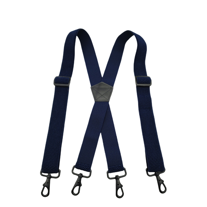 Muške bretele za hlače, X-tipa, 4 klipse, poliesterska tkanina, podesiva duljina, jaka elastičnost