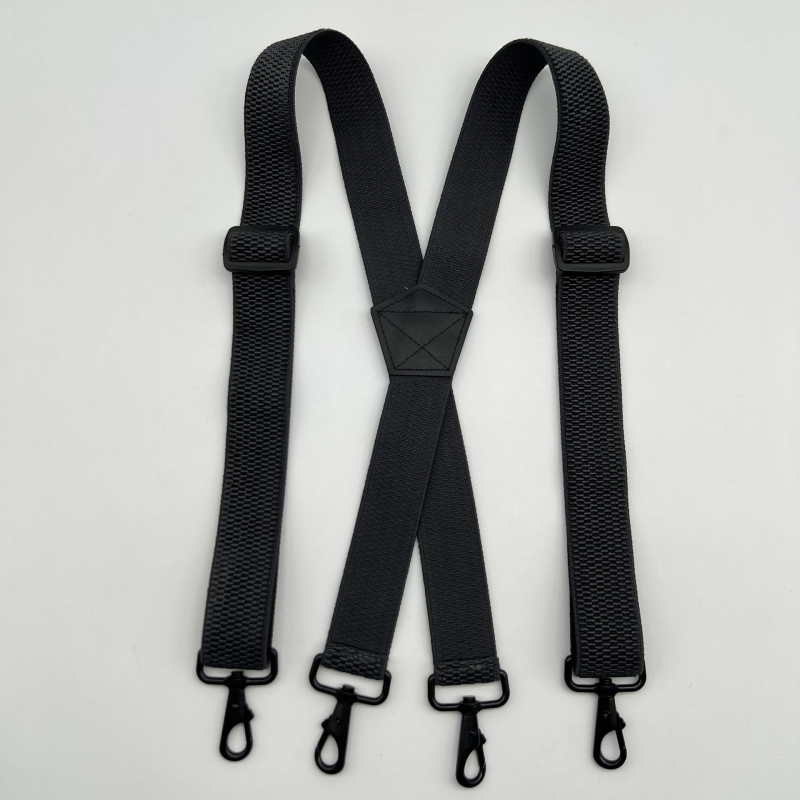 Muške bretele za hlače, X-tipa, 4 klipse, poliesterska tkanina, podesiva duljina, jaka elastičnost