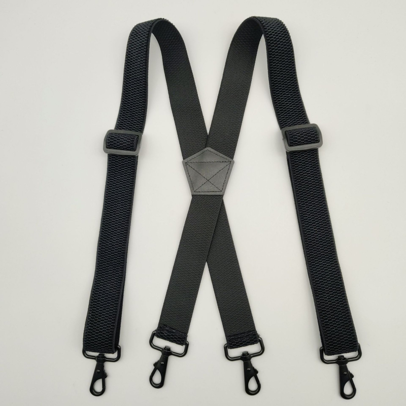Muške bretele za hlače, X-tipa, 4 klipse, poliesterska tkanina, podesiva duljina, jaka elastičnost