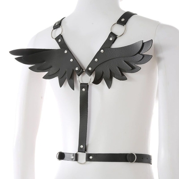 PU kožni set pojaseva s anđelovim krilima, unisex, prilagodljiva duljina, proljeće 2023