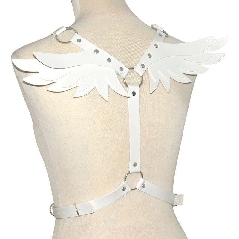 PU kožni set pojaseva s anđelovim krilima, unisex, prilagodljiva duljina, proljeće 2023
