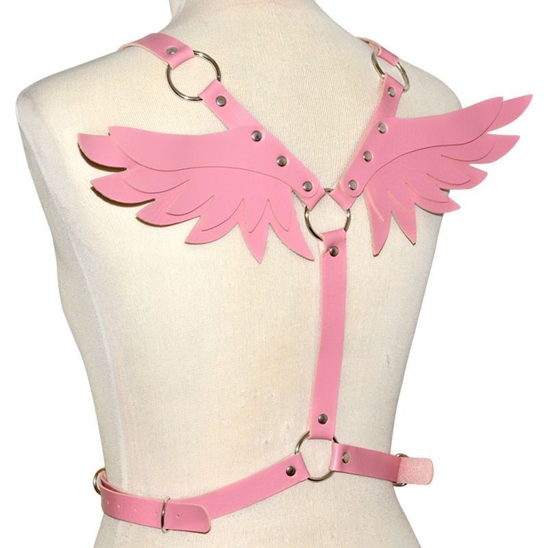 PU kožni set pojaseva s anđelovim krilima, unisex, prilagodljiva duljina, proljeće 2023