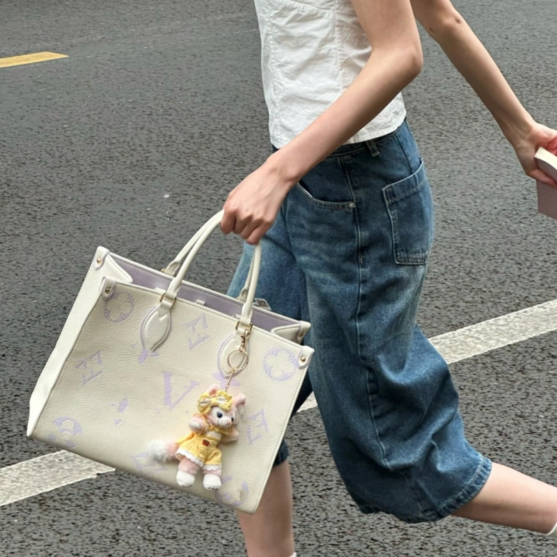 Ženska tote torba od prave kože, velika kapaciteta, otisak džungle, za nošenje na rame ili crossbody.