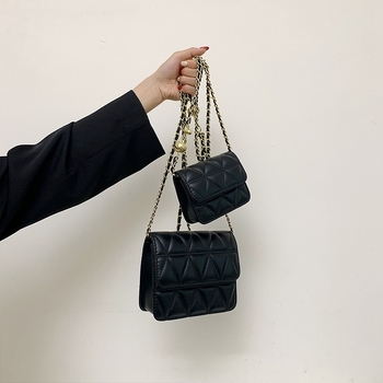 SEAMMER Geantă crossbody din piele sintetică, stil street fashion, formă pătrată orizontală, închidere cu capac, buzunar intern pentru telefon