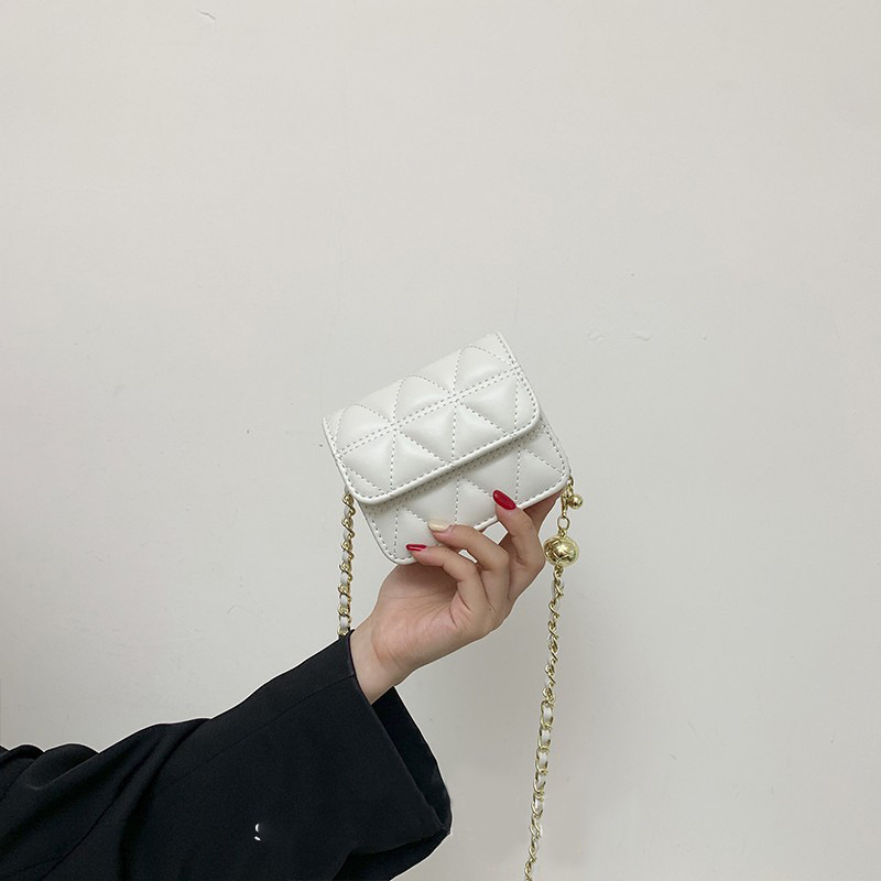 SEAMMER Geantă crossbody din piele sintetică, stil street fashion, formă pătrată orizontală, închidere cu capac, buzunar intern pentru telefon