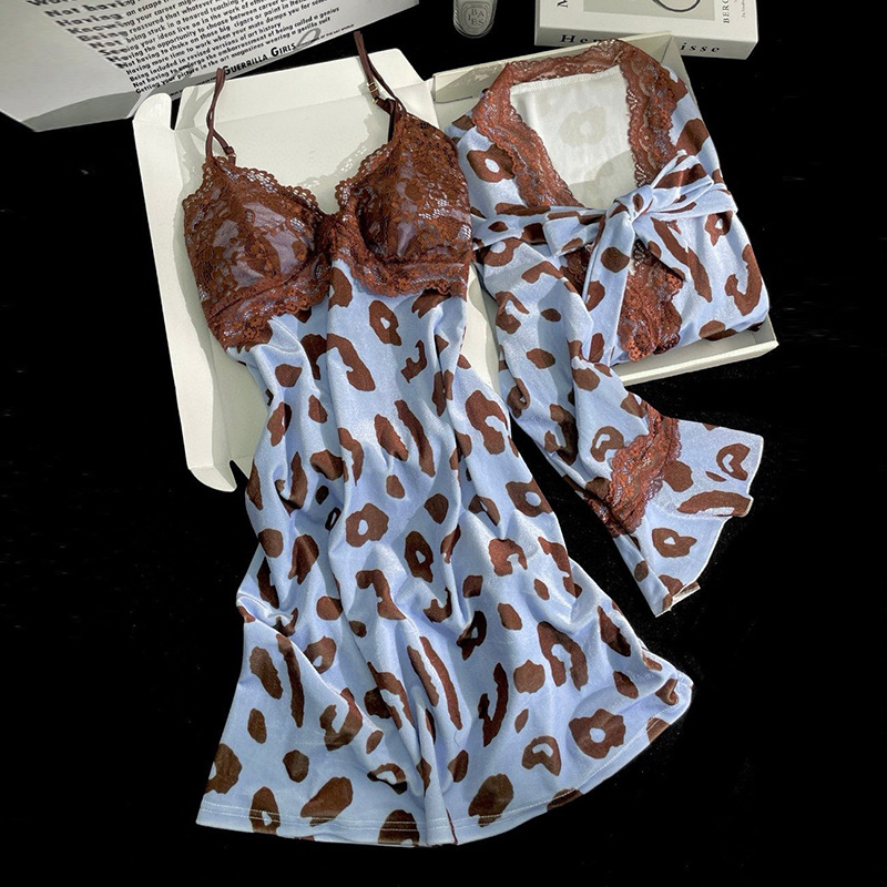 Δύο τεμάχια σετ νυχτερινών ρούχων Camisole, sexy στυλ, V-λαιμό, χωρίς μανίκια, μεσαίο μήκος φούστας, βελούδινο ύφασμα