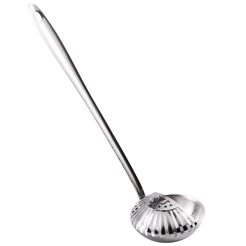 Ανοξείδωτο κουτάλι μαγειρέματος με διπλή χρήση για κατσαρόλα και σουρωτήρι, υψηλή θερμική αντίσταση, αντι-κάψιμο, δυνατότητα προσθήκης λογότυπου