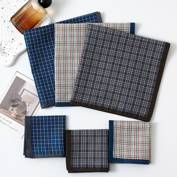 Zelue medvilnės languotas kišeninis nosinaitis, 18 g