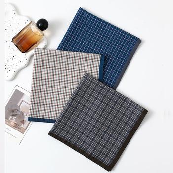 Zelue medvilnės languotas kišeninis nosinaitis, 18 g