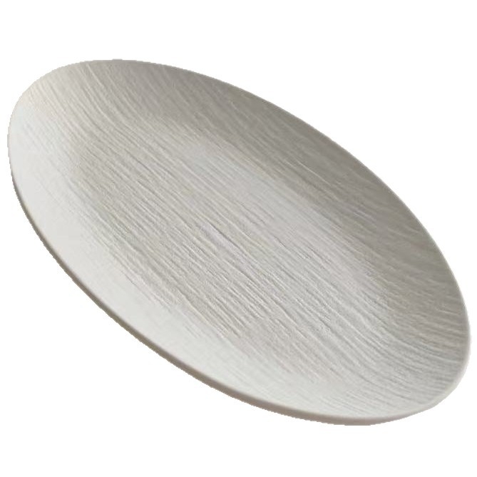 Porcelanski ovalni tanjur, skandinavski stil, moderan minimalistički, reljefni motiv ribe, za hotelsku i restoran upotrebu