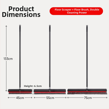 Grīdas suka, divējāda pielietojuma, garš rokturis, metāla sari; White Clouds, izcelsme Guangdong