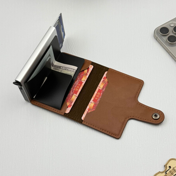 RFID držač kartica – zaštita od krađe, PU vanjska strana, podstava od sintetičke kože, unisex