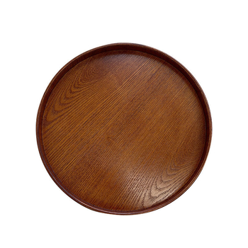 Ins-stil masivno drveni okrugli pladanj – japanski stil drveni spremnik za kavu i voće, moderan minimalistički dizajn
