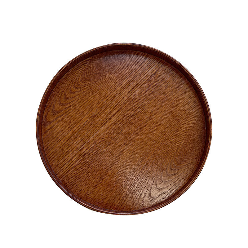 Ins-stil masivno drveni okrugli pladanj – japanski stil drveni spremnik za kavu i voće, moderan minimalistički dizajn
