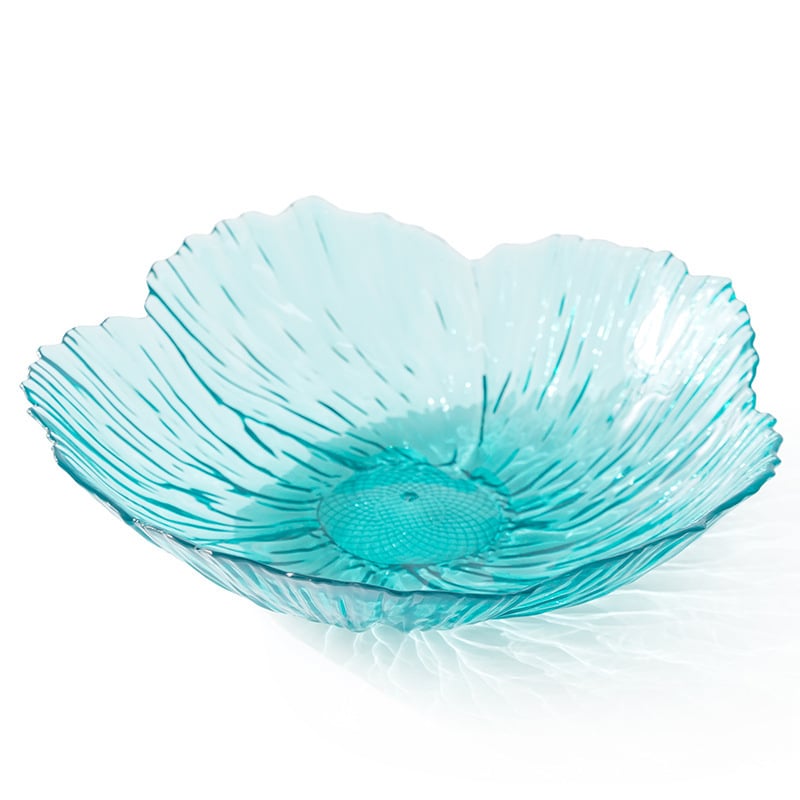 Šiaurietiškai modernus vaisių padėklas gėlės formos, kristalo plastiko lėkštė su perliniu spindesiu, rankų darbo, įpakuotas PP maišelyje