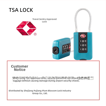 Plum lock TSA23902 mechanický visací zámok, ABS plast, 3 mm hrúbka zámkovej tyče, určený na cestovné kufre a šatníkové skrinky v telocvični
