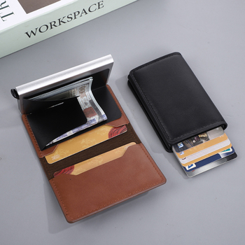 RFID kártyatartó uniszex – PU anyag, belső szintetikus bőr, lopás elleni védelem, mindennapi használat, 2025 tavasza