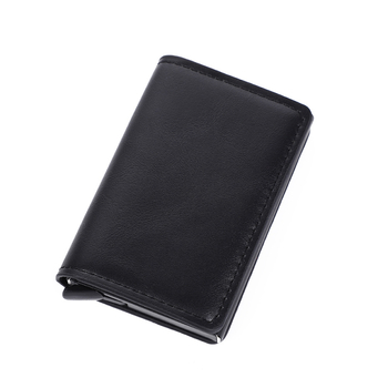 RFID kártyatartó uniszex – PU anyag, belső szintetikus bőr, lopás elleni védelem, mindennapi használat, 2025 tavasza