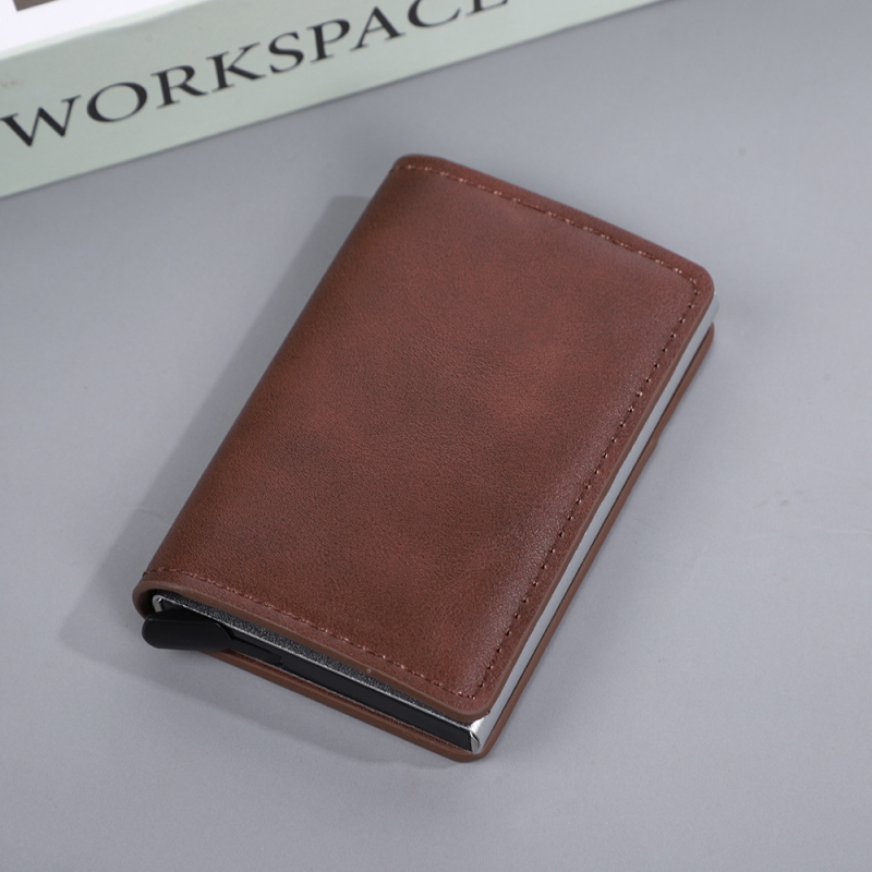 RFID kártyatartó uniszex – PU anyag, belső szintetikus bőr, lopás elleni védelem, mindennapi használat, 2025 tavasza