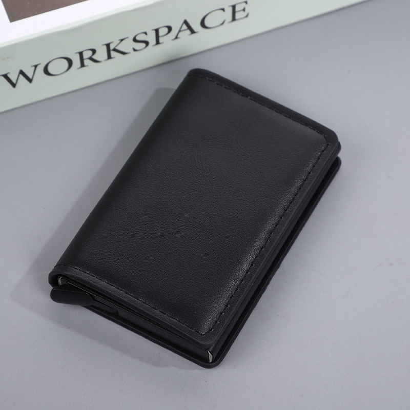 RFID kártyatartó uniszex – PU anyag, belső szintetikus bőr, lopás elleni védelem, mindennapi használat, 2025 tavasza