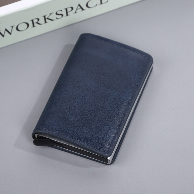 RFID kártyatartó uniszex – PU anyag, belső szintetikus bőr, lopás elleni védelem, mindennapi használat, 2025 tavasza