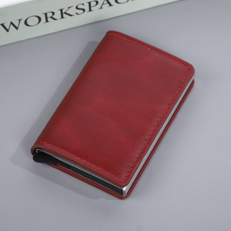 RFID kártyatartó uniszex – PU anyag, belső szintetikus bőr, lopás elleni védelem, mindennapi használat, 2025 tavasza