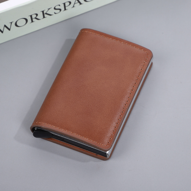 RFID kártyatartó uniszex – PU anyag, belső szintetikus bőr, lopás elleni védelem, mindennapi használat, 2025 tavasza