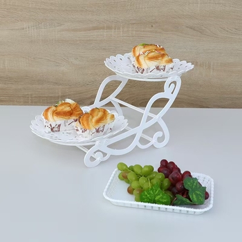 Desszertasztal bemutató állvány PP anyag; Egyszerű stílus; Gyümölcstál kategória; 2013 nyarán debütált; Első osztályú minőség