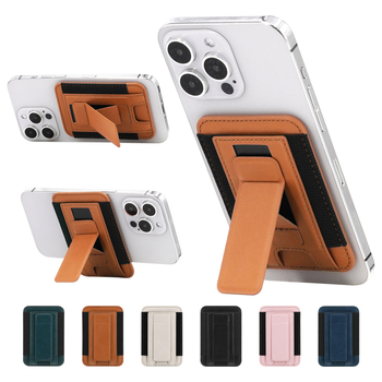 PU θήκη καρτών για αυτοκίνητο και βάση τηλεφώνου γραφείου με θήκη καρτών και μαγνητική πρόσδεση