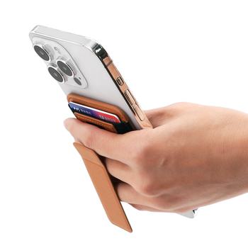 PU θήκη καρτών για αυτοκίνητο και βάση τηλεφώνου γραφείου με θήκη καρτών και μαγνητική πρόσδεση