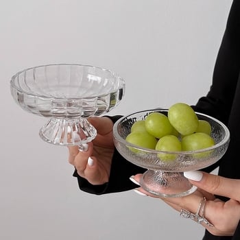 Stakleni pladanj za voće, marka Shun dish, moderan jednostavan stil, izlazak zimi 2024
