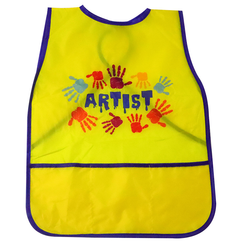 Bērnu ūdensnecaurlaidīgs garās piedurknes apģērbs ar roku zīmētu rakstu, no poliestera, viens izmērs, vecuma 3–8 gadi