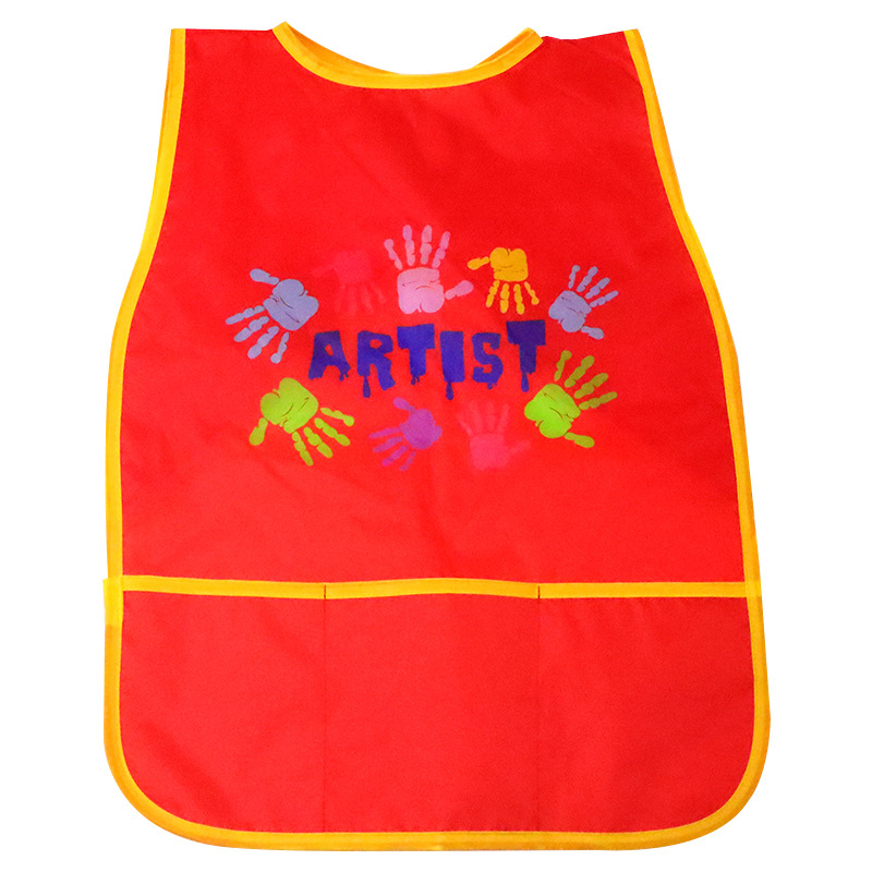 Bērnu ūdensnecaurlaidīgs garās piedurknes apģērbs ar roku zīmētu rakstu, no poliestera, viens izmērs, vecuma 3–8 gadi