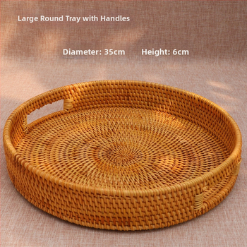 Ovocný tanier z rotangového výpletu, jednoduchý štýl, značka Coincidentally natural, uvedenie na trh v lete 2017, prvotriedna kvalita