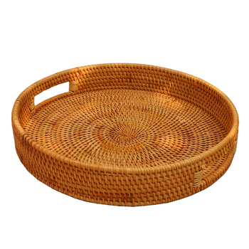 Ovocný tanier z rotangového výpletu, jednoduchý štýl, značka Coincidentally natural, uvedenie na trh v lete 2017, prvotriedna kvalita