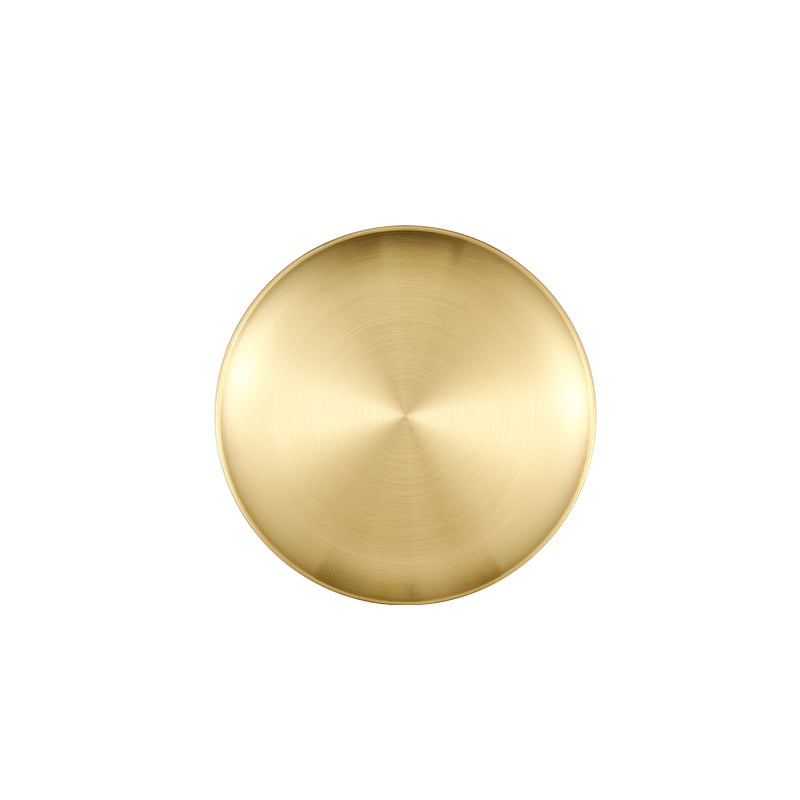 Κυκλική πλάκα από ανοξείδωτο χάλυβα 304 για μπάρμπεκιου — φινίρισμα βουρτσισμένο, εξωτερικού τύπου, εκτύπωση λογότυπου, δυνατή παραμετροποίηση