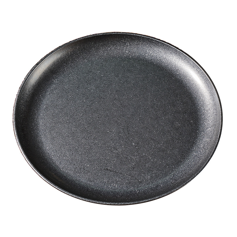 Κυκλική πλάκα από ανοξείδωτο χάλυβα 304 για μπάρμπεκιου — φινίρισμα βουρτσισμένο, εξωτερικού τύπου, εκτύπωση λογότυπου, δυνατή παραμετροποίηση