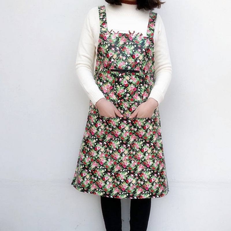 PU bőr konyhai kötény, fröccsenésálló és olajálló, porálló