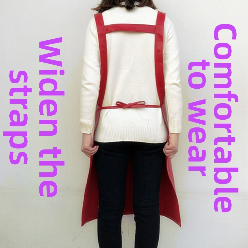 PU odinė virtuvės prijuostė, atspari pursliniams ir aliejui, dulkių apsauga